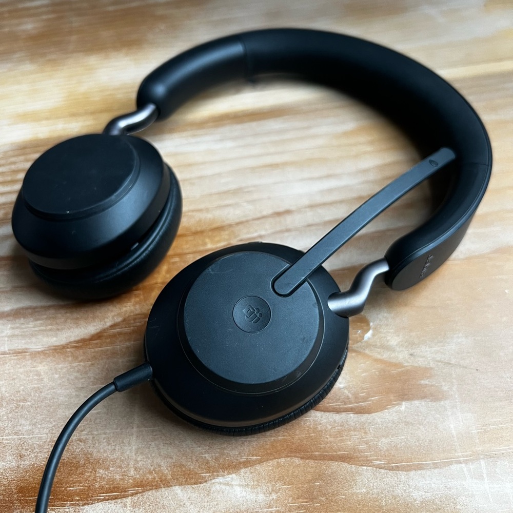 Jabra Evolve2 40 MS Wired Headphones, USB-A, Stereo, Black